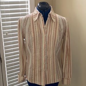 Vintage Oilily striped cotton blouse.